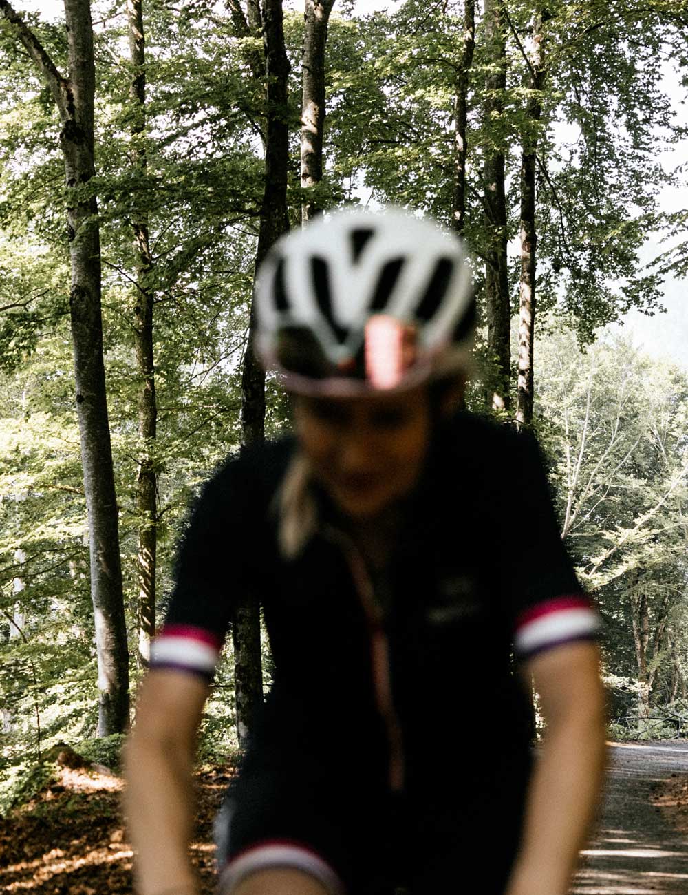 Maillot Saint-Étienne Femme porté sur la route